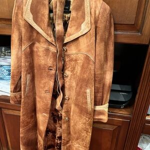 Vintage Brown leather Coat